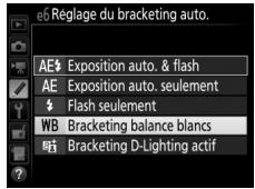NIKON D7200 - Sélectionnez le bracketing de la balance des blancs. - 1
