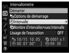 NIKON D7200 - Modifiez les réglages de l'intervallomètre. - 3
