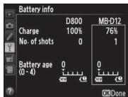 NIKON MB-12 - Aku info - 1