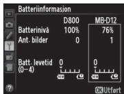 NIKON MB-12 - Batteriinformasjon - 1