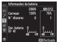 NIKON MB-12 - Informações da bateria - 1