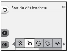 NIKON S32 - Utilisez le sélecteur multidirectionnel « pour sélectionner le type de son. - 1