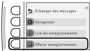 NIKON S32 - Appuyez sur la commande polyvalente 4 (effacer enregistrements). - 1