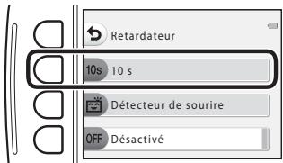 NIKON S32 - Appuyez sur la commande polyvalente 2 (10S 10 s). - 1