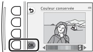 NIKON S32 - Confirmez l'effet et appuyez sur la commande polyvalente 4 (OK). - 3