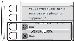 NIKON S32 - Appuyez sur la commande polyvalente 4 (effacer enregistrements). - 2
