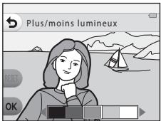 NIKON S32 - Utilisez le sélecteur multidirectionnel pour sélectionner la luminosité, la saturation ou la couleur à conserver. - 1