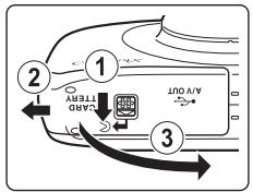 NIKON S32 - Préparation 3 insertion d'une carte mémoire - 1