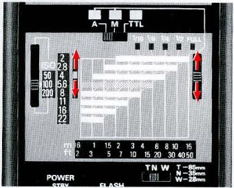 NIKON SB-20 - Align film speed in use with film speed index. - 2