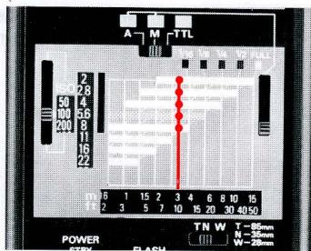 NIKON SB-20 - Align film speed in use with the film speed index. - 2
