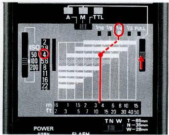 NIKON SB-20 - Align film speed in use with the film speed index. - 4