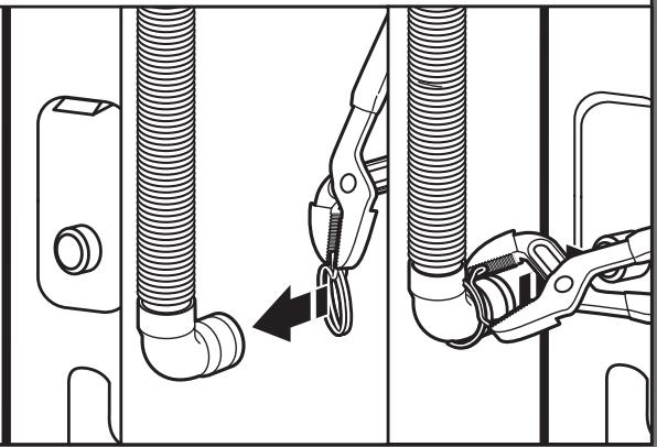 WHIRLPOOL WTW5000DW - INSTALLATION GUIDE - Fixation du tuyau de vidange à l'orifice de vidange - 1