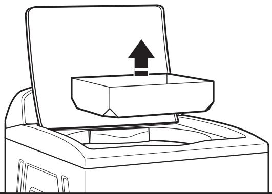 WHIRLPOOL WTW5000DW - INSTALLATION GUIDE - Retrait du carton plat de la cuve - 1