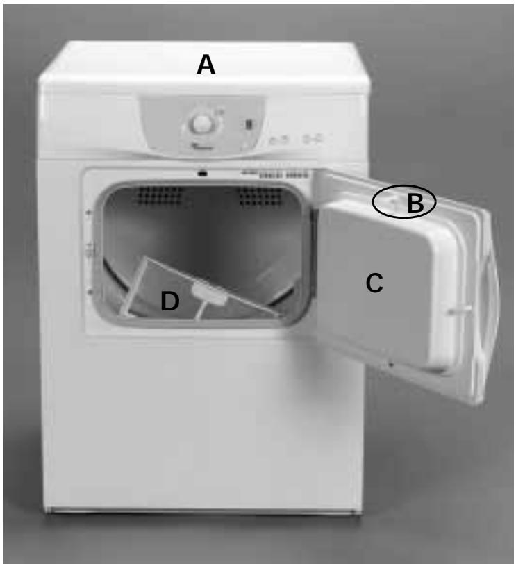 WHIRLPOOL AWZ 3416 - Description du séche-linge - 1