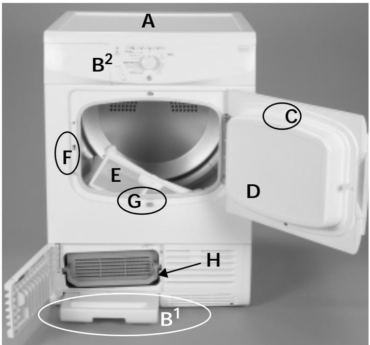 WHIRLPOOL AWZ 7677 - DESCRIPTION DU SÈCHE-LINGE - 1