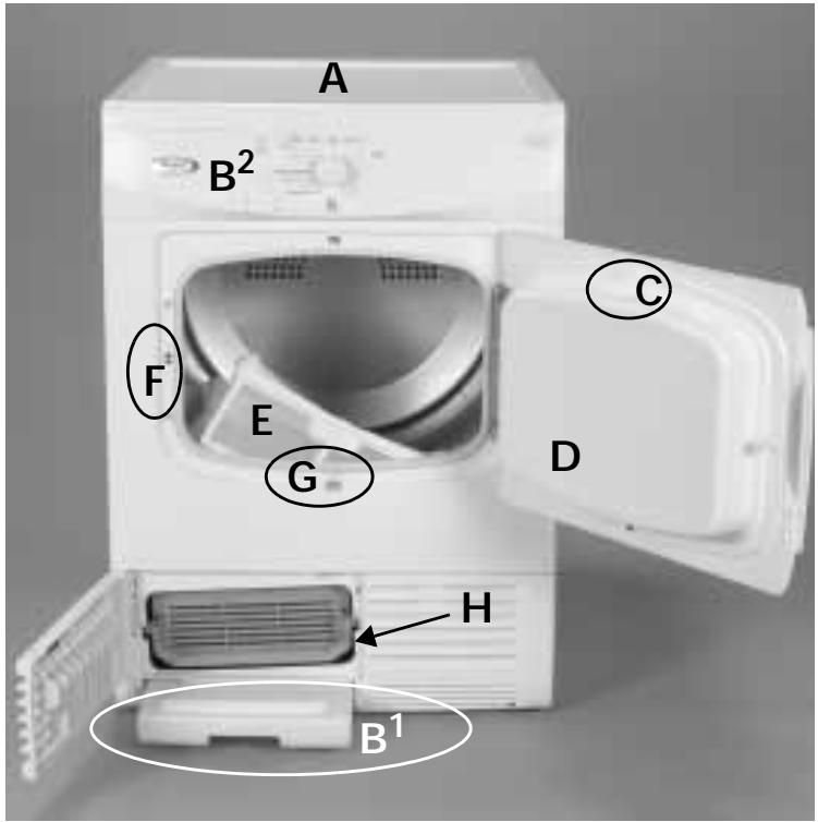 WHIRLPOOL AWZ 8993 - DESCRIPTION DU SÉCHE-LINGE - 1