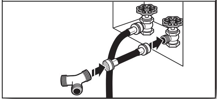 WHIRLPOOL WGD70HEBW - INSTALLATION GUIDE - Attach short hose and "Y" connector - 1