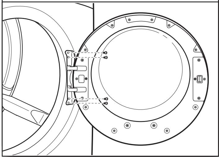 WHIRLPOOL WGD70HEBW - INSTALLATION GUIDE - Retirer la porte de la sécheuse - 1