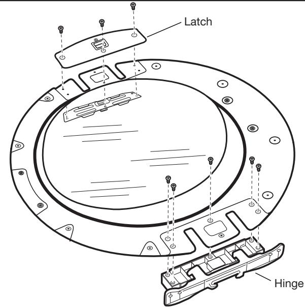 WHIRLPOOL WGD70HEBW - INSTALLATION GUIDE - Remove hinge and latch - 1