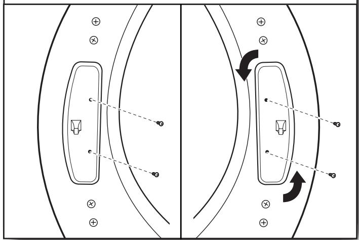 WHIRLPOOL WGD70HEBW - INSTALLATION GUIDE - Déplacer la gâche de la porte - 1
