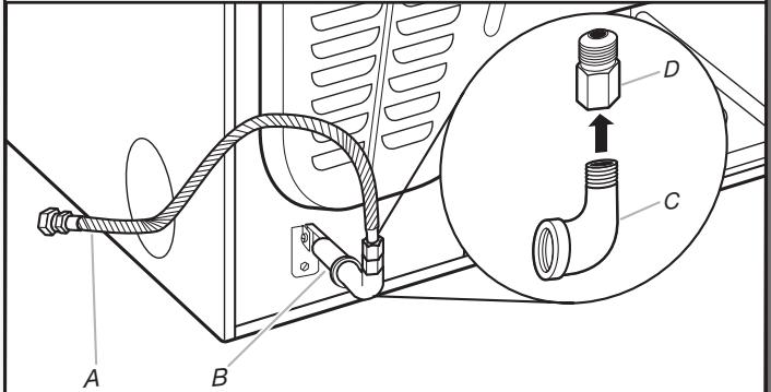 WHIRLPOOL WGD70HEBW - INSTALLATION GUIDE - Planifier le raccordement du raccord (option 1) - 1