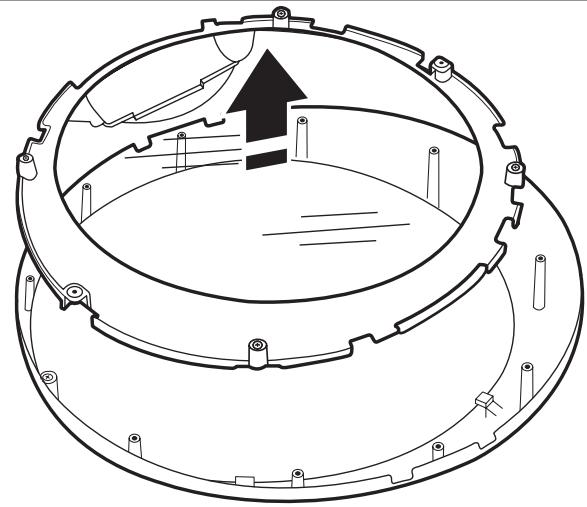 WHIRLPOOL WGD70HEBW - INSTALLATION GUIDE - Retirer la garniture circulaire de la partie externe du hublot - 2
