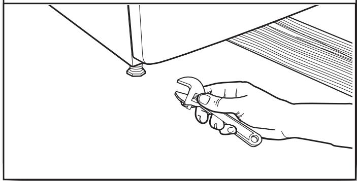 WHIRLPOOL WGD70HEBW - INSTALLATION GUIDE - Adjust leveling legs - 1