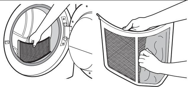 WHIRLPOOL WGD95HEDW - USE & CARE GUIDE - Nettoyer le filtre à charpie - 1
