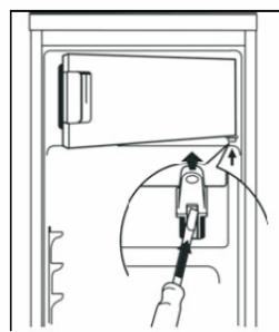 FAURE FRG31SW - Inversion du sens d'ouverture de la porte du compartiment congélateur - 1