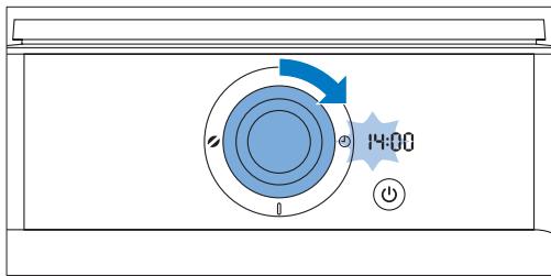 PHILIPS HD7762/00 - Die Uhrzeit einstellen - 1