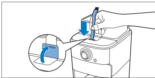 PHILIPS HD7762/00 - Die Kaffeebohnenschütte reinigen - 4