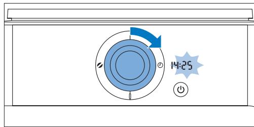 PHILIPS HD7762/00 - Die Uhrzeit einstellen - 3