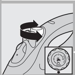 Medical diagram showing a surgical procedure with an arrow indicating direction and an inset of a circular device labeled 'SAR' with a small figure.