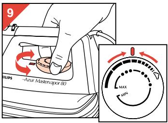 PHILIPS HI994 - How to set the ironing temperature - 1