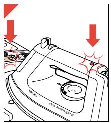 PHILIPS HI994 - How to set the ironing temperature - 3