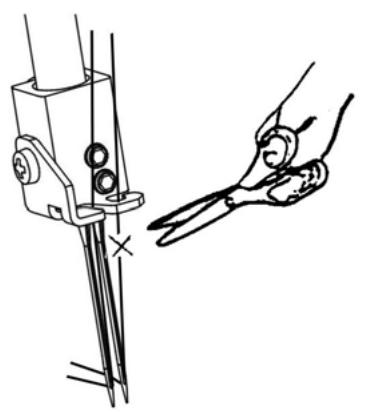 AEG-ELECTROLUX 90S - CHANGING THE THREAD (TYING ON) - 2