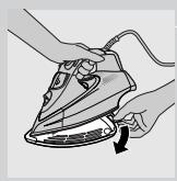 PHILIPS AZUR GC4860/02 - Selecting the temperature and steam setting - 1