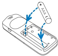 PHILIPS LFH0625 - Insertion de la pile - 1