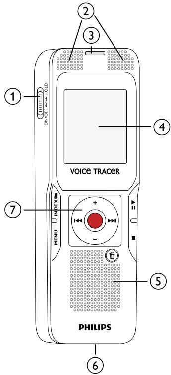 PHILIPS DVT 1000,  DVT1500 - Face avant et arrière (DVT1000, DVT1500) - 1