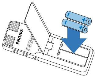 PHILIPS DVT1100 - Insérer les piles ou accus - 3