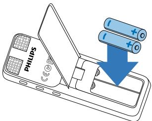 PHILIPS DVT2000/00 - Insérer les piles ou accus - 3
