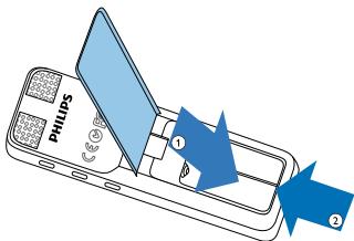 PHILIPS DVT2000/00 - Insérer les piles ou accus - 4