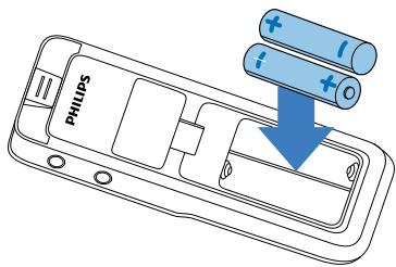 PHILIPS DVT3000 - Insérer les piles ou accus - 3