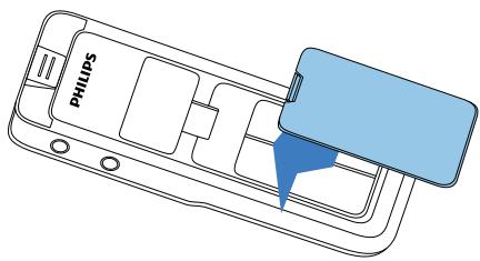 PHILIPS DVT5000,  DVT5500 - Inséorer les piles ou accus - 4