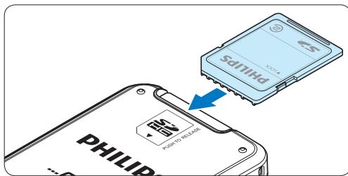 PHILIPS LFH 9375 - Insert and eject the memory card - 1