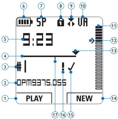 PHILIPS LFH 9375 - Display indicators and symbols - 1