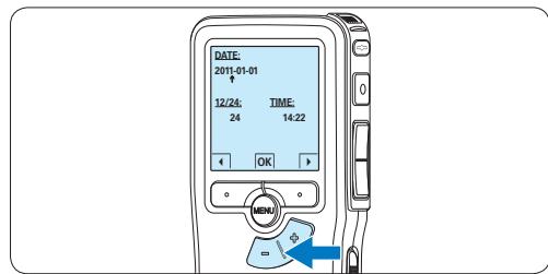 PHILIPS LFH 9375 - De datum en de hijd instellen - 1
