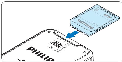 PHILIPS LFH 9375 - Mettre en place/retirer la carte mémoire - 1