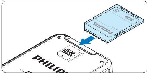 PHILIPS LFH 9375 - De geheugenkaart plaatsen enuitwerpen - 1