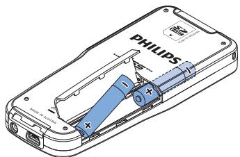 PHILIPS LFH 9375 - Install the batteries - 3
